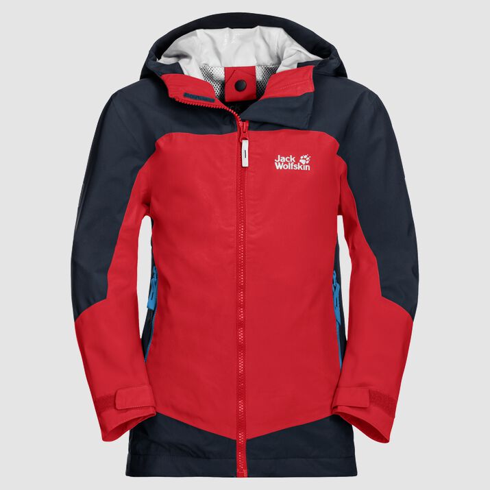 Jack Wolfskin Kids Ropi Hardshell Jacket Red 754061XTV